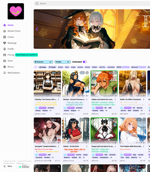 Top 15 alternativ ke SpicyChat AI – výběr nejlepších NSFW chatbotů image 6 Top 15 alternativ ke SpicyChat AI – výběr nejlepších NSFW chatbotů image 5