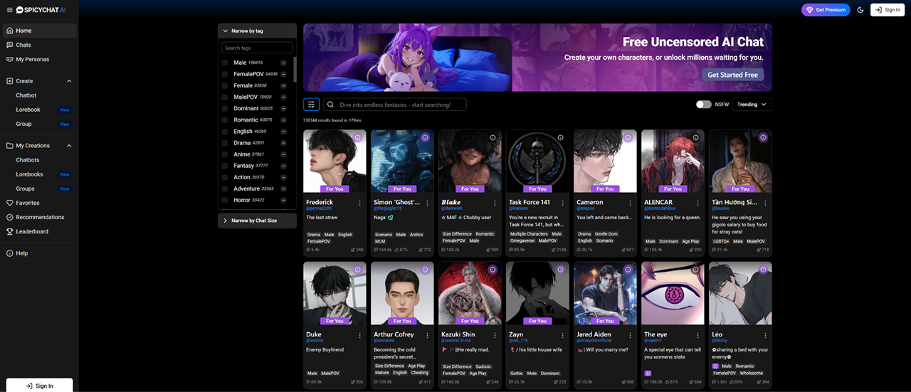 Top 15 alternativ ke SpicyChat AI – výběr nejlepších NSFW chatbotů image 2 Top 15 alternativ ke SpicyChat AI – výběr nejlepších NSFW chatbotů image 1
